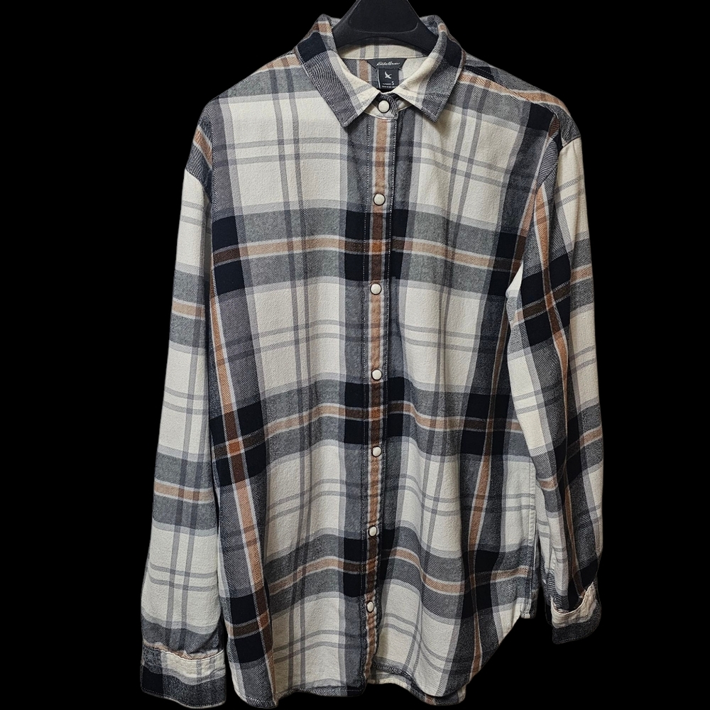 Eddie Bauer Womens Plaid Flannel Shirt